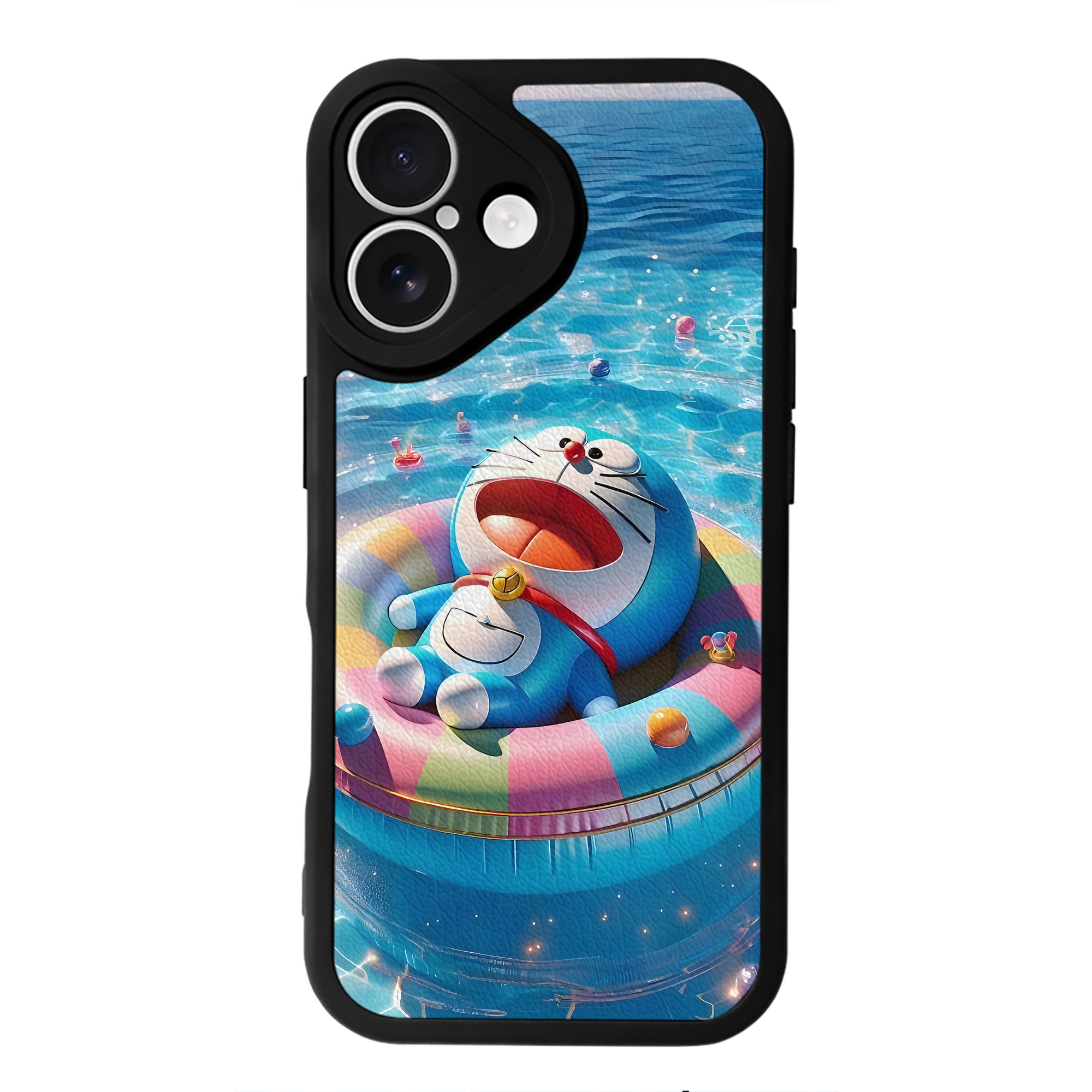 （画像用） ドラえもん Doraemon 【iPhone 16シリーズ対応】シリコンスマホケース（レザー調） 材質：シリコン